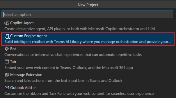 Screenshot shows the Teams Toolkit app templates.