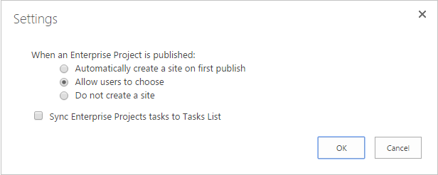 Setting "Allow users to choose" in PWA settings