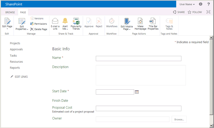 The edited PDP includes the Proposal Cost field