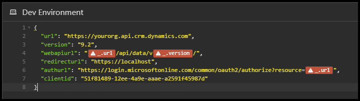 Unresolved environment variables