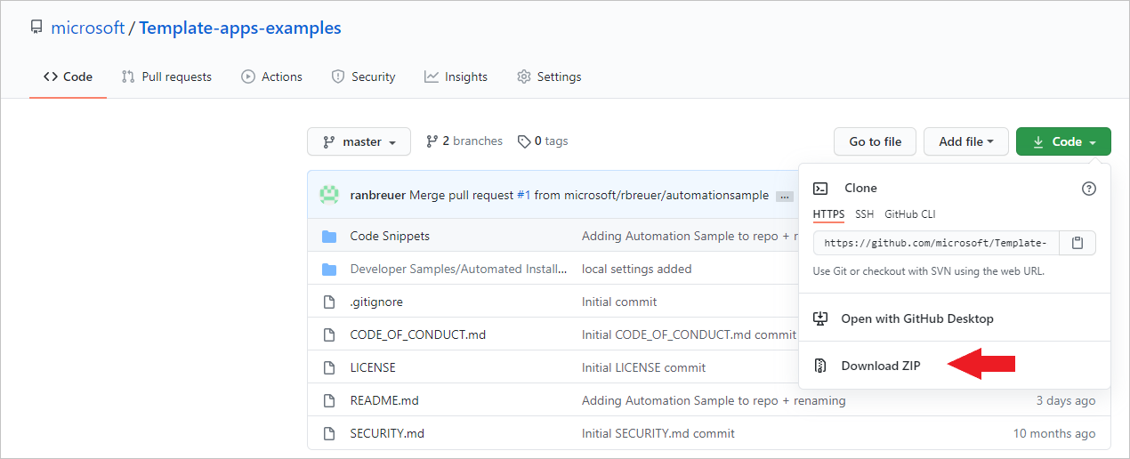 자동 설치 Azure Functions 샘플을 보여 주는 스크린샷