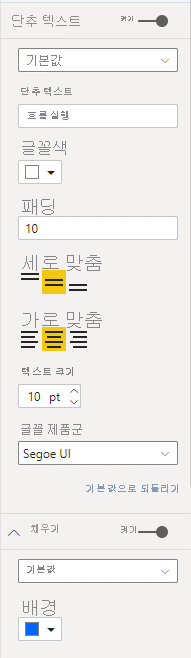 흐름 포맷을 보여 주는 스크린샷.