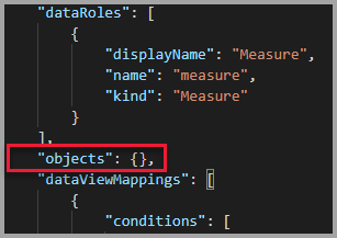 빈 개체 배열이 있는 capabilities 파일 스크린샷