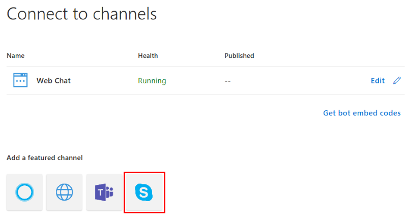 Add Skype channel