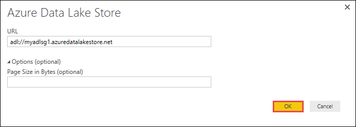 Data Lake Storage Gen1에 대한 URL