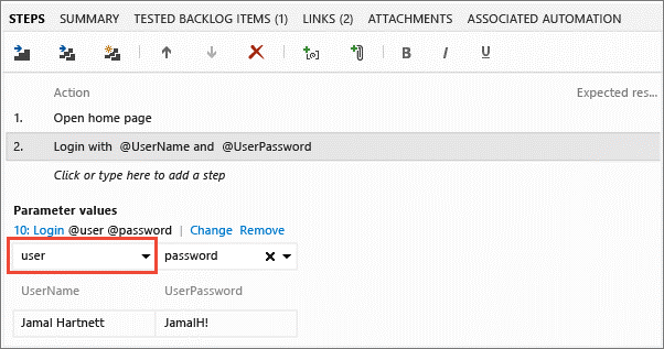 Mapping a shared parameter to a local parameter