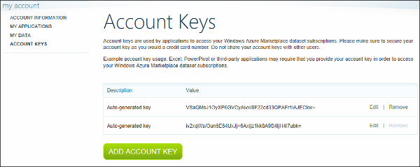 Figure 2.3 - Add Account Key