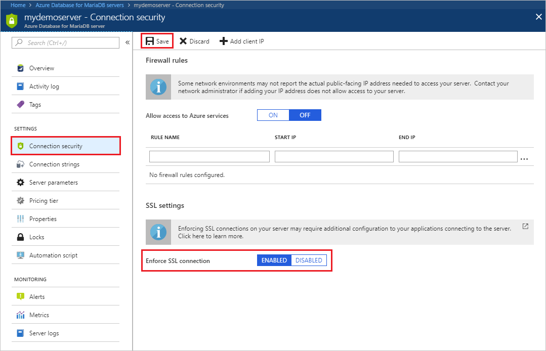 enable-ssl for MariaDB server