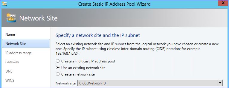 Create IP Pool