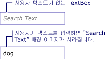 배경 이미지가 있는 TextBox