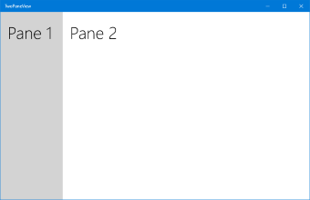 TwoPaneView default sizes illustrated