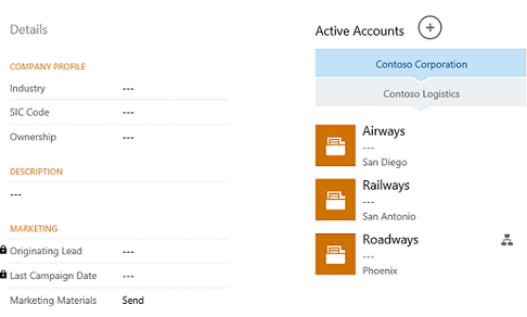 View hierarchical relationships on tablet