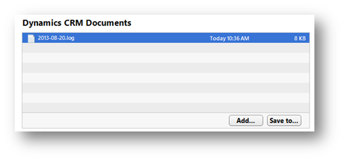 iTunes Save Dynamics CRM log file
