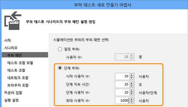 Configure the step pattern