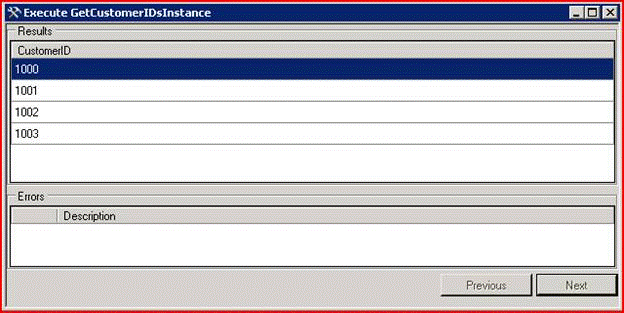 GetCustomerIDsInstance method results