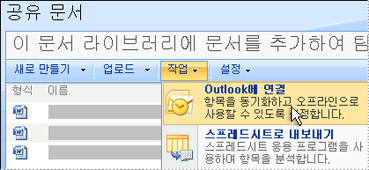 Office SharePoint Server 옵션 확장