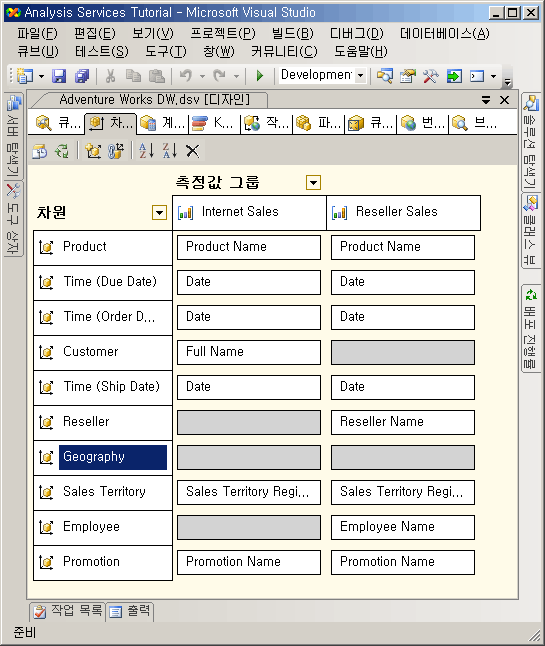 지리 큐브 차원의 현재 관계