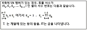 셀 서수 위치 계산 수식