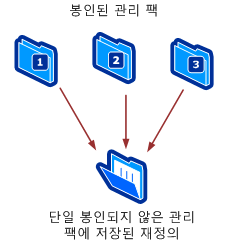 단일 관리 팩에 저장된 재정의