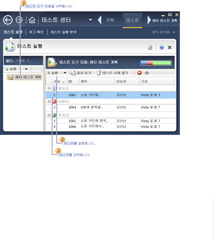 테스트를 실행하는 방법