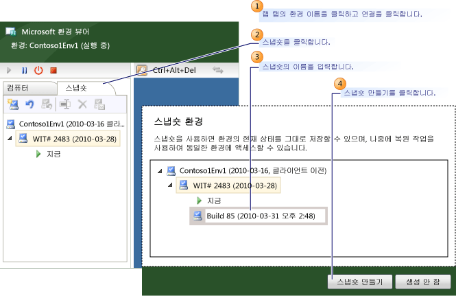 스냅숏을 만드는 단계