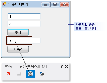 코딩된 UI 테스트 대상 요소