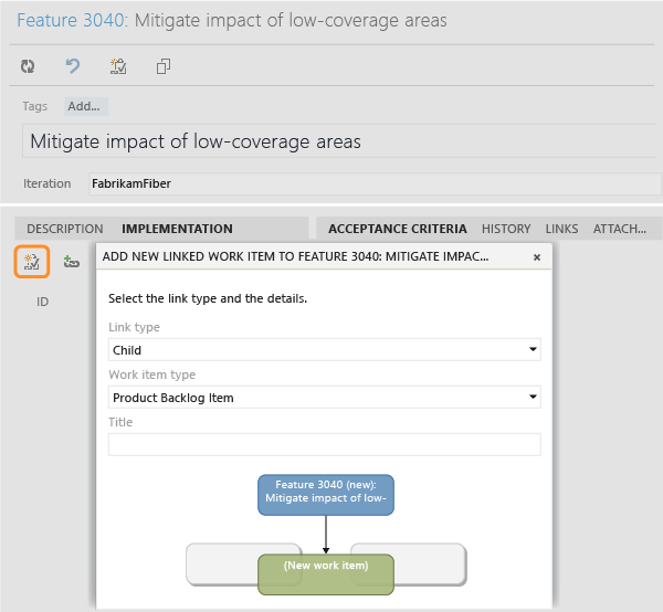 You can also link existing work items