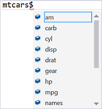 IntelliSense suggestions for object members