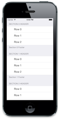 샘플 UITableView SeparatorInset