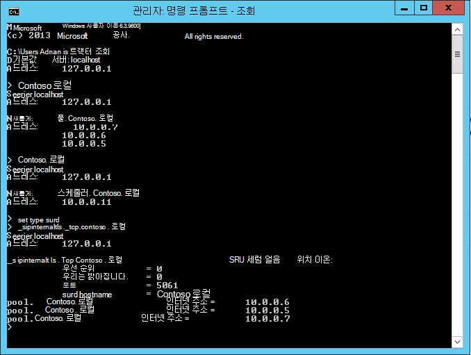 dns 설정을 확인합니다.