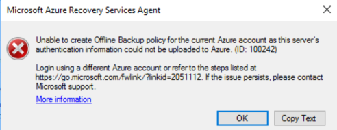 Azure Recovery Services 에이전트