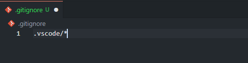 .gitignore에 vscode 폴더 추가 작업 스크린샷.