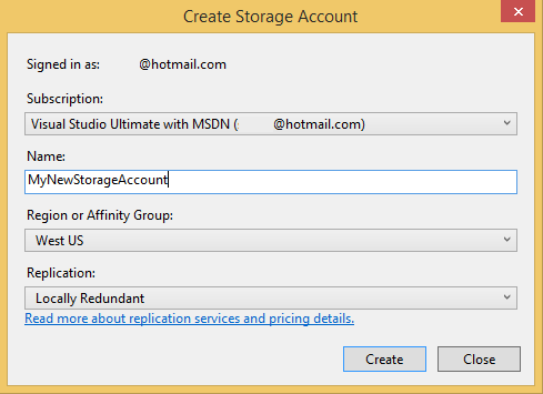 Azure Storage 계정 만들기