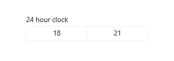 시간 선택기 24 시간 시계.