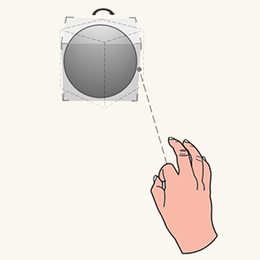 3D 개체 조작 원거리 회전