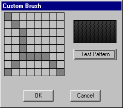 사용자 지정 브러시 대화 상자의 스크린샷