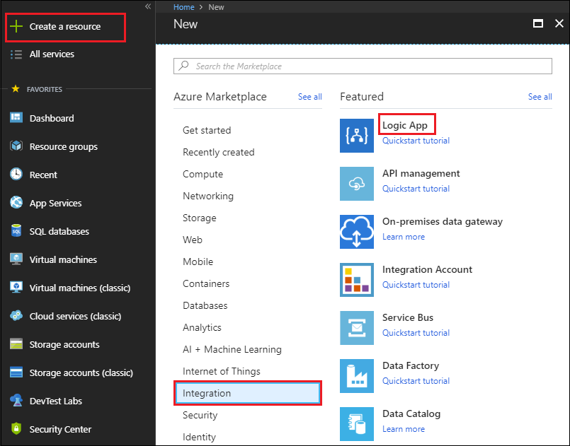 Screenshot showing Select the Logic App resource.