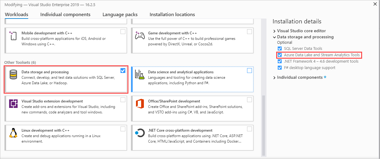 Data storage and processing workload is selected