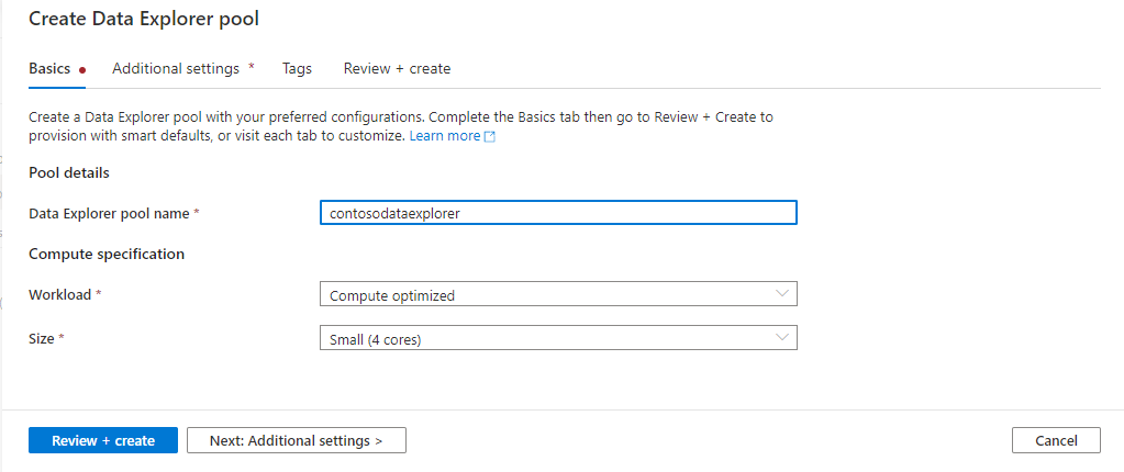 Basics for Synapse Studio new Data Explorer pool