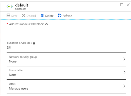 virtual network CIDR block