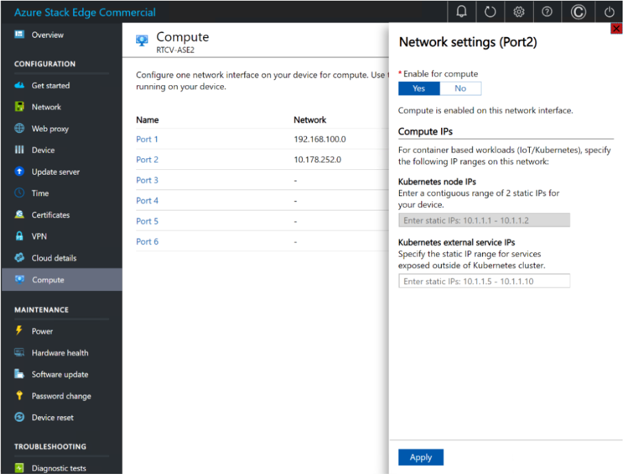 Configure compute