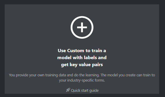 Screenshot of the `FOTT` tool select custom model option.