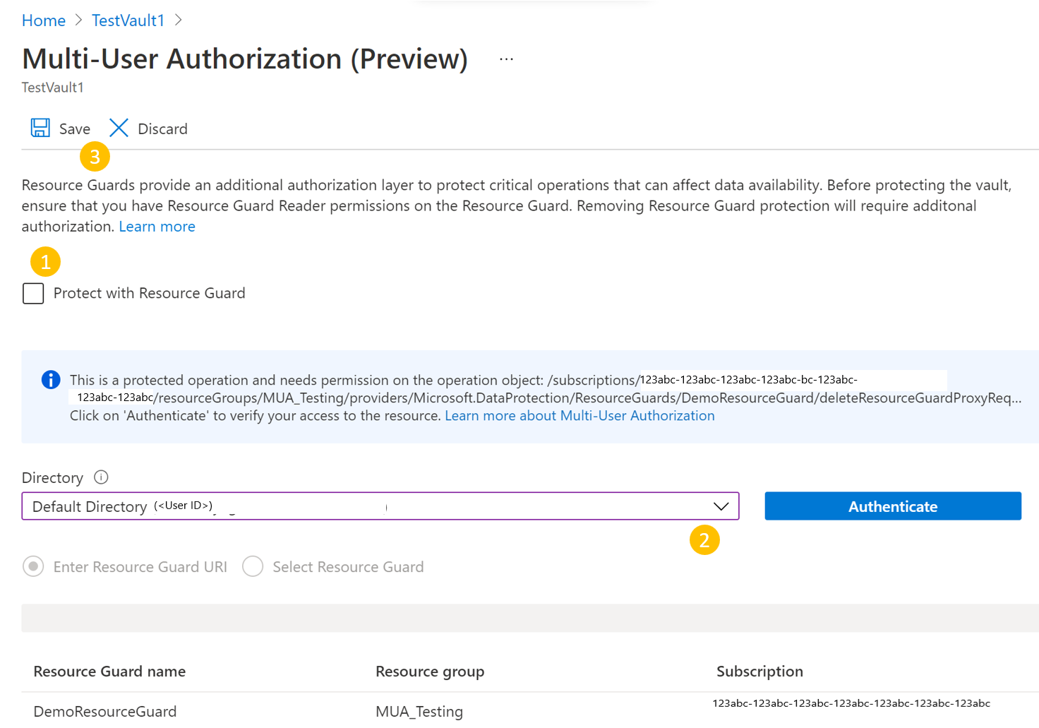 Screenshot showing to disable multi-user authentication.