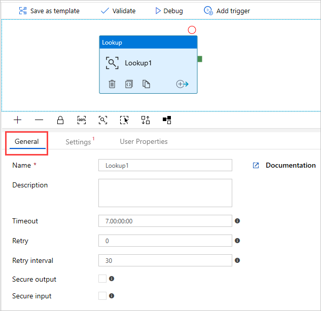 edit lookup activity.