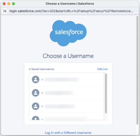 Salesforce login