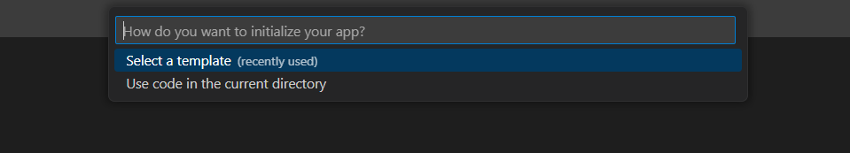 Screenshot of the option to select a workflow.