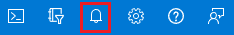 Screenshot of the Azure portal notifications icon.