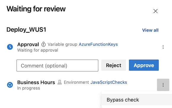 Screenshot of bypass business hours check option. 