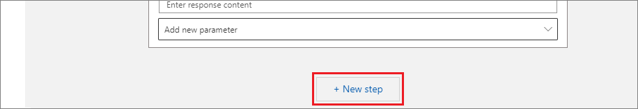 Screenshot showing New step in the designer.