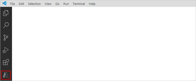 Screenshot shows Visual Studio Code Activity Bar and selected Azure icon.